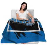 orlando magic splatter effect blue blanket best selling
