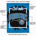 orlando magic splatter effect blue blanket best selling