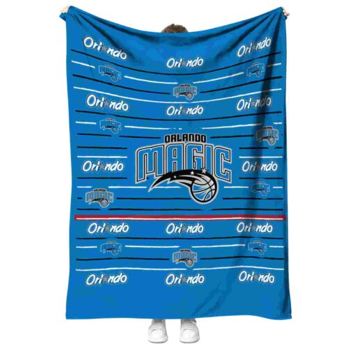 orlando magic striped pattern blue blanket best selling