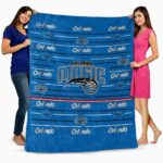 orlando magic striped pattern blue blanket best selling