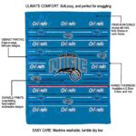 orlando magic striped pattern blue blanket best selling