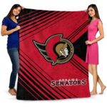 ottawa senators diagonal stripes red blanket best selling