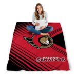 ottawa senators diagonal stripes red blanket best selling