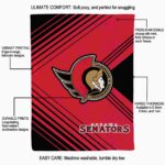 ottawa senators diagonal stripes red blanket best selling