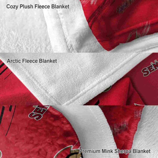 ottawa senators fan spirit red blanket premium grade