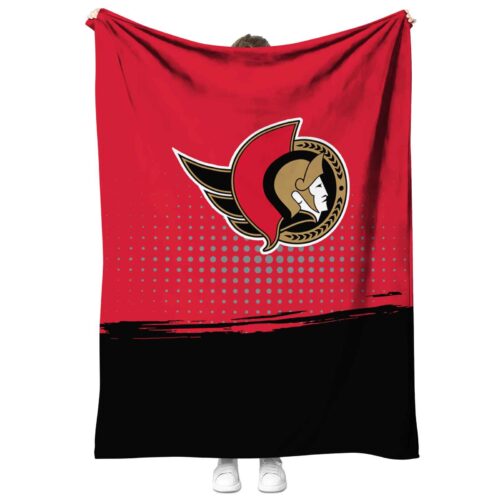 ottawa senators gradient dots red blanket best selling