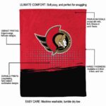 ottawa senators gradient dots red blanket new arrival