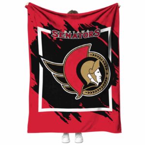 ottawa senators splatter effect red blanket best selling