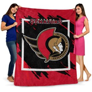 ottawa senators splatter effect red blanket fashion forward