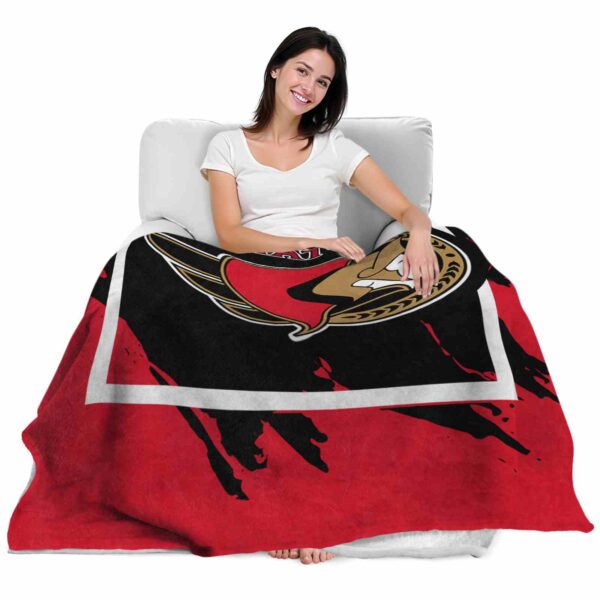 ottawa senators splatter effect red blanket latest model