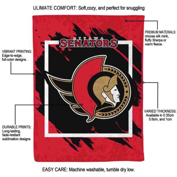 ottawa senators splatter effect red blanket new arrival