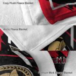 ottawa senators splatter effect red blanket premium grade