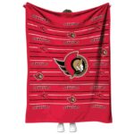 ottawa senators striped pattern red blanket best selling