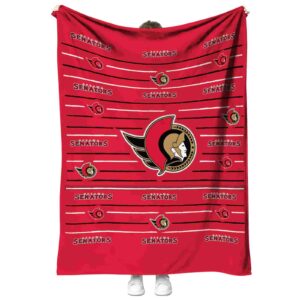 ottawa senators striped pattern red blanket best selling