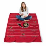 ottawa senators striped pattern red blanket high quality