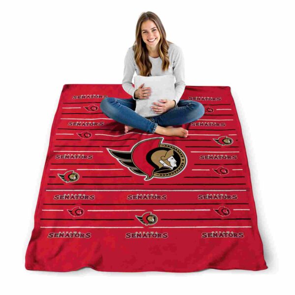 ottawa senators striped pattern red blanket high quality
