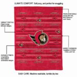 ottawa senators striped pattern red blanket new arrival