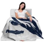 penn state nittany lions brushstrokes blue white blanket latest model
