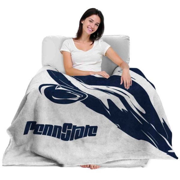 penn state nittany lions brushstrokes blue white blanket latest model