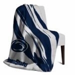 penn state nittany lions brushstrokes blue white blanket top rated