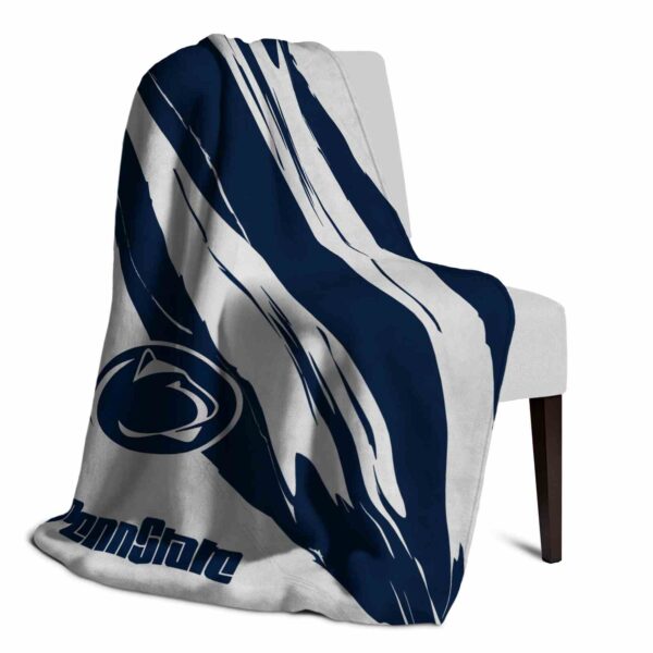 penn state nittany lions brushstrokes blue white blanket top rated