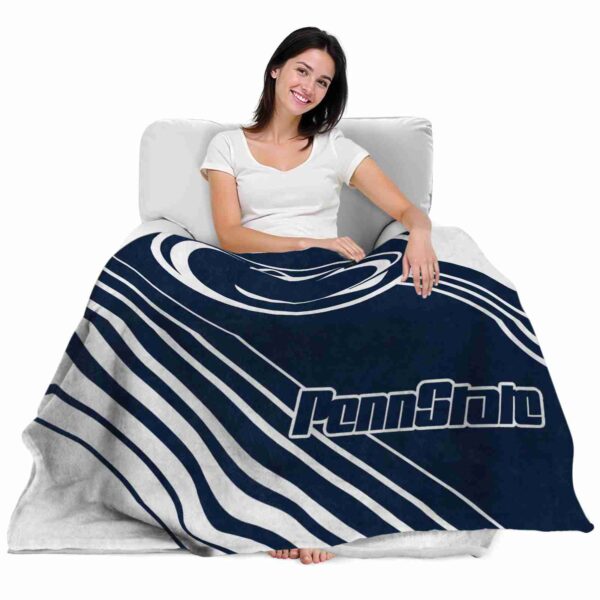 penn state nittany lions diagonal stripes blue blanket latest model