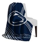 penn state nittany lions diagonal stripes blue blanket top rated