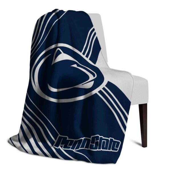 penn state nittany lions diagonal stripes blue blanket top rated