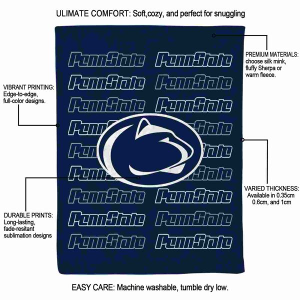 penn state nittany lions fan pride blue blanket new arrival