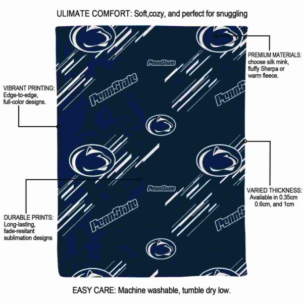 penn state nittany lions fan spirit blue blanket new arrival