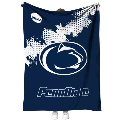penn state nittany lions grunge texture blue blanket best selling