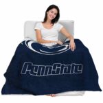 penn state nittany lions grunge texture blue blanket best selling