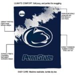 penn state nittany lions grunge texture blue blanket best selling