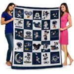 penn state nittany lions mickey minnie blue white blanket best selling