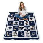 penn state nittany lions mickey minnie blue white blanket best selling