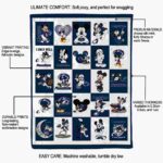 penn state nittany lions mickey minnie blue white blanket best selling