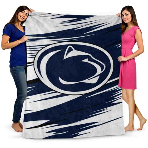 penn state nittany lions paint streaks blue white blanket fashion forward