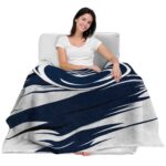 penn state nittany lions paint streaks blue white blanket latest model