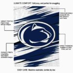 penn state nittany lions paint streaks blue white blanket new arrival