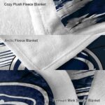 penn state nittany lions paint streaks blue white blanket premium grade