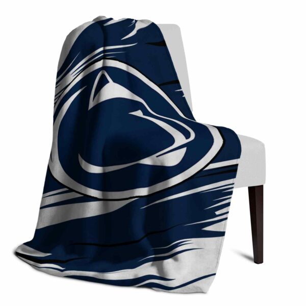 penn state nittany lions paint streaks blue white blanket top rated