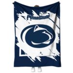 penn state nittany lions splatter effect blue blanket best selling