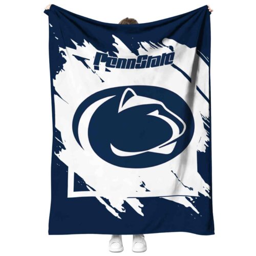 penn state nittany lions splatter effect blue blanket best selling