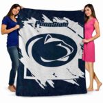 penn state nittany lions splatter effect blue blanket best selling