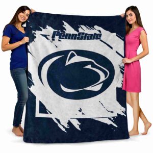 penn state nittany lions splatter effect blue blanket fashion forward
