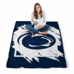 penn state nittany lions splatter effect blue blanket best selling