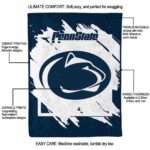 penn state nittany lions splatter effect blue blanket best selling