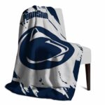 penn state nittany lions splatter effect blue blanket best selling
