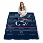 penn state nittany lions striped pattern blue blanket best selling