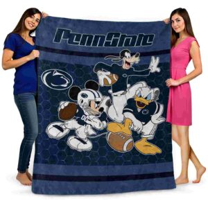 penn state nittany lions three musketeers blue blanket fashion forward
